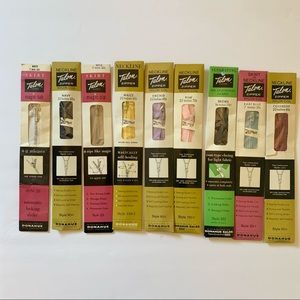 Vintage 1960s Talon/Zephyr zippers in original packaging - lot of 9